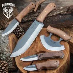 Bushmaster Collectors Kit - Includes A Variety Of Bushcrafting Knives With Sheaths And A Pocket Knife