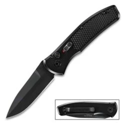 Gerber Black Empower Automatic Pocket Knife - S30V Stainless Steel Blade, Anodized Aluminum Handle, Pocket Clip - Length 8 2/5”