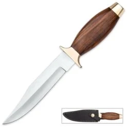 Mountain Man Mini Bowie Knife With Split Leather Sheath