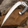 Riddick Claw Knife With Sheath - Stainless Steel Blade, Aggressive Cut-Outs, Full Tang, Wooden Handle Scales - Length 12 3/4”