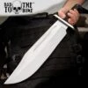 Bad To The Bone™ Behemoth Bowie Knife And Sheath - J2 Stainless Steel Blade, TPU Handle Scales, Stainless Steel Pins - Length 20"