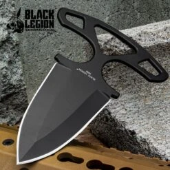 Black Legion Shadow Dagger With Nylon Sheath | Push Dagger | Black