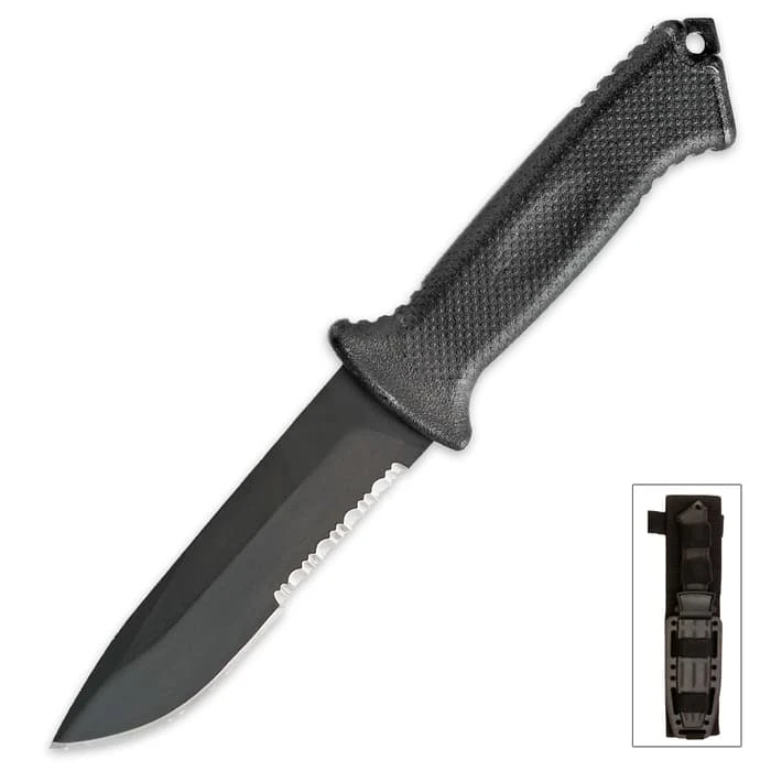 Gerber Partial Serrated Prodigy Fixed Blade Knife 1 Gerber Partial Serrated Prodigy Fixed Blade Knife