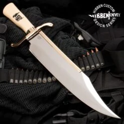 Gil Hibben "Expendables" Bowie Knife With Leather Sheath