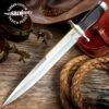 Gil Hibben Old West Toothpick Bowie Knife And Leather Sheath