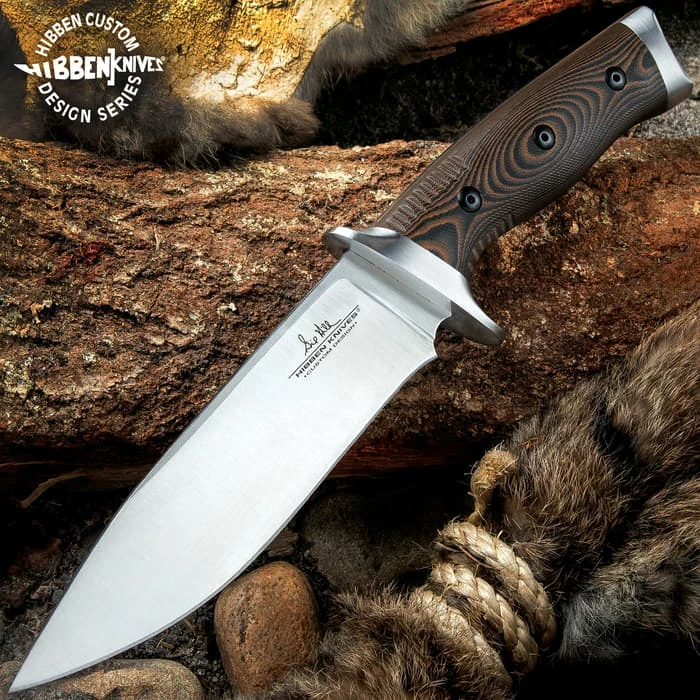 Gil Hibben Tundra Hunter Fixed Blade Knife With Sheath - 420HC Stainless Steel Blade, G10 Handle Scales, Stainless Steel Pommel - Length 11” 1 Gil Hibben Tundra Hunter Fixed Blade Knife With Sheath - 420HC Stainless Steel Blade, G10 Handle Scales, Stainless Steel Pommel - Length 11”