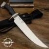 Hibben Arizona Bowie Knife With Sheath - 5Cr15 Stainless Steel Blade, Linen Micarta Handle, Stainless Steel Guard And Pommel - Length 15 1/2”