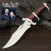 Hibben Darkwood Legacy III Fighter Knife With Sheath - 5Cr15 Stainless Steel Blade, Premium Wooden Handle - Length 12 1/2”