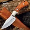 Gil Hibben Diamondback Knife And Sheath - 7Cr17 Steel Blade, Pakkawood Handle, Nickel Silver Bolster - Length 7 7/8”
