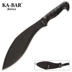 KA-BAR Black Kukri With Leather Sheath