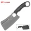 Shinwa Ryori Cleaver Knife With Sheath - 3Cr13 Stainless Steel Blade, Titanium Coating, G10 Handle Scales - Length 12”