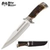 Ridge Runner Pronghorn Prairie Bowie Knife And Sheath - Faux Stag Antler Handle - Deer Hunting Knife