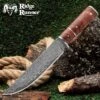 Ridge Runner Horizon Knife And Sheath - 3Cr13 Stainless Steel Blade, Damascus Pattern, Pakkawood Handle - Length 12”