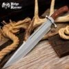 Ridge Runner Denali Ridge Toothpick Knife And Sheath - Stainless Steel Blade, Wooden Handle, Stainless Steel Pins - Length 17 1/2”