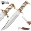 Timber Rattler Southwestern Hunter Bowie Knife With Genuine Leather Sheath