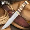Timber Rattler Whispering Winds Bowie Knife Genuine Bone Fixed Blade