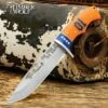 Timber Wolf General Lee Fixed Blade Knife And Sheath - 3Cr13 Stainless Steel Blade, Acrylic And Bone Handle - Length 10 3/4”