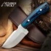 Timber Wolf Blue Elijah Carbon Steel Skinner Knife With Leather Sheath