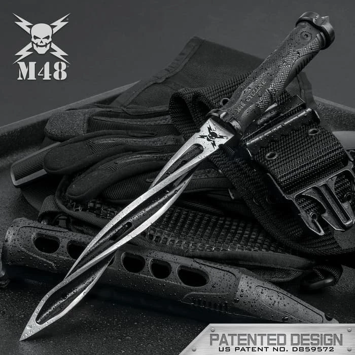 M48 Cyclone Knife - Fixed Blade Dagger With Vortec Sheath 1 M48 Cyclone Knife - Fixed Blade Dagger With Vortec Sheath