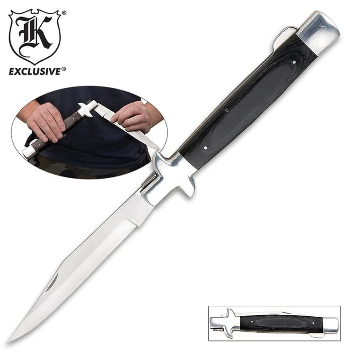 Timber Rattler Monster Stiletto Knife - Stainless Steel Blade, Pakkawood Handle, Stainless Steel Bolsters - Length 18" 1 Timber Rattler Monster Stiletto Knife - Stainless Steel Blade, Pakkawood Handle, Stainless Steel Bolsters - Length 18"