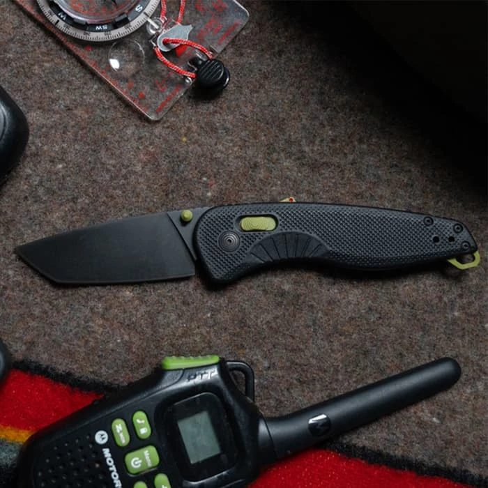 SOG Black And Moss Aegis AT Tanto Assisted Opening Knife - Cryo D2 Steel Blade, Glass-Reinforced Nylon Handle, AT-XR Lock 1 SOG Black And Moss Aegis AT Tanto Assisted Opening Knife - Cryo D2 Steel Blade, Glass-Reinforced Nylon Handle, AT-XR Lock