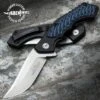 Hibben Blue Whirlwind Pocket Knife - 7Cr17 Stainless Steel Blade, G10 And 6061 Aluminum Handle, Pocket Clip