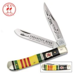 Kissing Crane Forgotten Hero Vietnam Veteran Trapper Pocket Knife