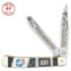 Kissing Crane Steel Worker Trapper Pocket Knife - Stainless Steel Blades, Handle, Nickel Silver Bolsters, Brass Liners