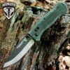 Bushmaster Explorer Micarta Pocket Knife - S35V Steel Blade, Micarta Handle Scales, Ball Bearing Pivot Lock - Closed 4 3/8”