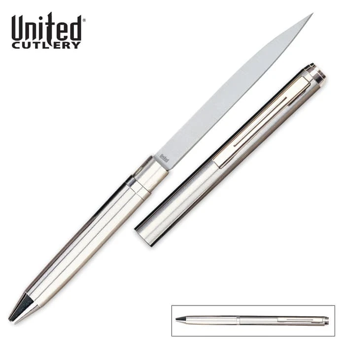 United Cutlery Silver Ink Pen Knife 1 United Cutlery Silver Ink Pen Knife