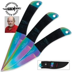 Hibben Titanium Rainbow Triple Set Throwers