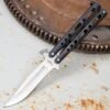 Condor Black Skeleton Butterfly Knife - Stainless Steel Blade, Die Cast Metal Handles, Locking Mechanism, USA Made