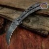 Black Hawk Karambit Butterfly Knife - Stainless Steel Blade, Stainless Steel Handle, Open-Ring Pommel - Closed 6"