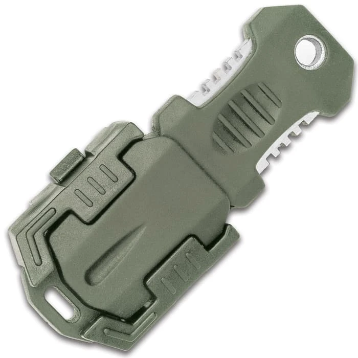 SHTF Tactical MOLLE Shiv - Stainless Steel Blade, Rubber Overmolded Handle, Plastic Webbing Adapter, Lanyard Hole - 2 1/2” Length 2 SHTF Tactical MOLLE Shiv - Stainless Steel Blade, Rubber Overmolded Handle, Plastic Webbing Adapter, Lanyard Hole - 2 1/2” Length - Image 2