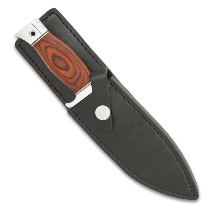 Gil Hibben Bloodwood Alaskan Boot Knife - 7Cr13 Stainless Steel Blade, Wooden Handle - Length 8 3/4” 2 Gil Hibben Bloodwood Alaskan Boot Knife - 7Cr13 Stainless Steel Blade, Wooden Handle - Length 8 3/4” - Image 2