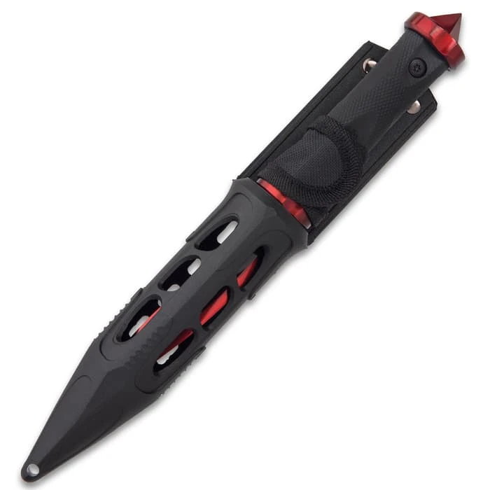 M48 Cardinal Sin Cyclone® Boot Knife With Vortec Sheath - Cast Stainless Steel Blade, Reinforced Nylon Handle 2 M48 Cardinal Sin Cyclone® Boot Knife With Vortec Sheath - Cast Stainless Steel Blade, Reinforced Nylon Handle - Image 2