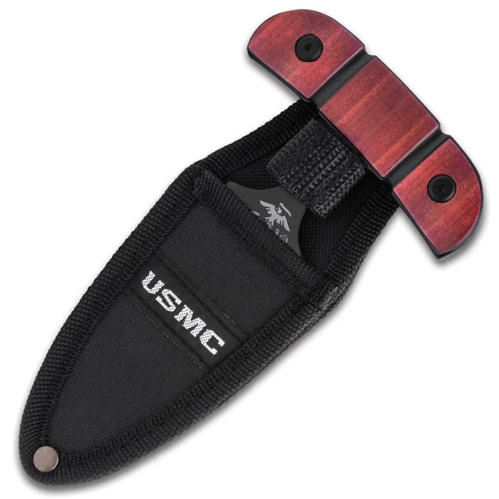 USMC Push Dagger And Sheath - Stainless Steel Blade, Non-Reflective Finish, TPU Stacked Handle, 3-D Printed - Length 5 1/2” 2 USMC Push Dagger And Sheath - Stainless Steel Blade, Non-Reflective Finish, TPU Stacked Handle, 3-D Printed - Length 5 1/2” - Image 2