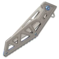 Rampage Tailwind Skeletonized Pocket Knife - Stainless Steel Blade, Steel Handle, Ti-Coated, Ball Bearing Opening, Pocket Clip -Knife Series Shop C19 BK5138