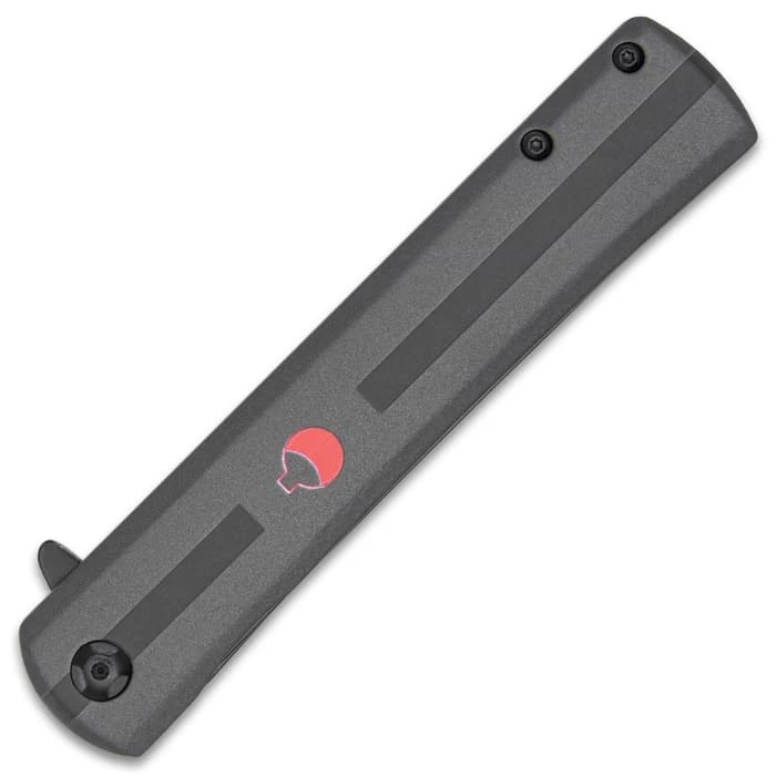 Black Anime Assisted Opening Pocket Knife - 3Cr13 Stainless Steel Blade, Aluminum Handle, 3D-Printed Artwork - Closed 5” 2 Black Anime Assisted Opening Pocket Knife - 3Cr13 Stainless Steel Blade, Aluminum Handle, 3D-Printed Artwork - Closed 5” - Image 2