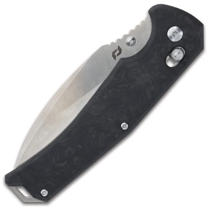 Schrade Radok Pocket Knife - CPM-S35VN Stainless Steel Blade, Carbon Fiber Handle, Pivot Lock 2 Schrade Radok Pocket Knife - CPM-S35VN Stainless Steel Blade, Carbon Fiber Handle, Pivot Lock - Image 2