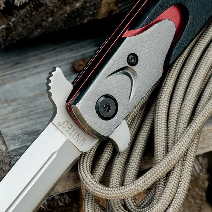 United Cutlery Rampage Assisted Opening Red And Black Stiletto 2 United Cutlery Rampage Assisted Opening Red And Black Stiletto - Image 2