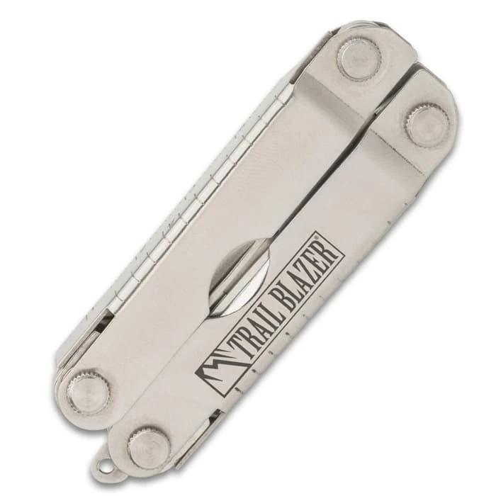 Trailblazer Mini Pocket Multi-Tool - Stainless Steel And Aluminum Construction, Ten Tools, Ultra-Lightweight - Closed 2 1/2” 2 Trailblazer Mini Pocket Multi-Tool - Stainless Steel And Aluminum Construction, Ten Tools, Ultra-Lightweight - Closed 2 1/2” - Image 2