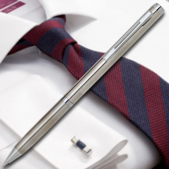 United Cutlery Silver Ink Pen Knife 2 United Cutlery Silver Ink Pen Knife - Image 2