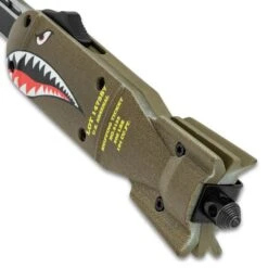 Shark Bomber OTF Automatic Knife And Sheath - Stainless Steel Blade, Metal Alloy Handle - Length 7 1/4" 6 Shark Bomber OTF Automatic Knife And Sheath - Stainless Steel Blade, Metal Alloy Handle - Length 7 1/4" -Knife Series Shop D04 VB1825