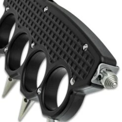 Spiked OTF Automatic Knuckle Knife - Stainless Steel Blade, Aircraft-Grade Aluminum, Pocket Clip - Closed 5 1/4" 7 Spiked OTF Automatic Knuckle Knife - Stainless Steel Blade, Aircraft-Grade Aluminum, Pocket Clip - Closed 5 1/4" -Knife Series Shop D04 VB1849