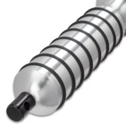 Grey Titanium Spiral Dagger With Sheath - Stainless Steel Construction, Quad-Edged Blade, Hidden Compartment - Length 16 1/2” -Knife Series Shop D17 BK4490