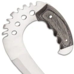 Riddick Claw Knife With Sheath - Stainless Steel Blade, Aggressive Cut-Outs, Full Tang, Wooden Handle Scales - Length 12 3/4” -Knife Series Shop D17 BK5135