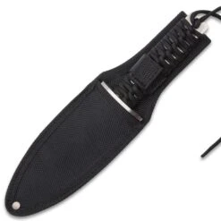 Skull Dagger And Sheath - 3Cr13 Stainless Steel Blade, Nylon Rope Wrapped Stainless Steel Handle - Length 9” 7 Skull Dagger And Sheath - 3Cr13 Stainless Steel Blade, Nylon Rope Wrapped Stainless Steel Handle - Length 9” -Knife Series Shop D17 BK5716