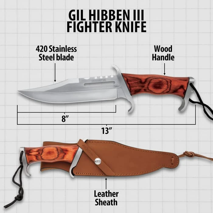 Gil Hibben III Fighter Knife 2 Gil Hibben III Fighter Knife - Image 2