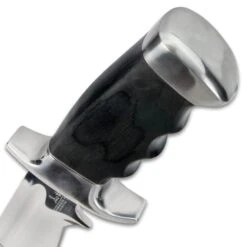 Gil Hibben Legionnaire Bowie Knife - 7Cr17 Stainless Steel Blade, Black Pakkawood Handle, Stainless Steel Guard And Pommel, Leather Belt Sheath 7 Gil Hibben Legionnaire Bowie Knife - 7Cr17 Stainless Steel Blade, Black Pakkawood Handle, Stainless Steel Guard And Pommel, Leather Belt Sheath -Knife Series Shop D17 GH5037